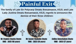 Family of Three Omatu Brothers Laid to Rest Following Lagos Island Fire Tragedy