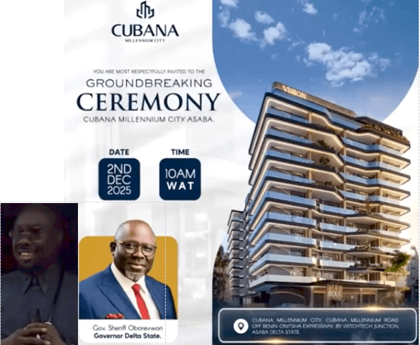 Obi Cubana Asaba Millennium City Takes Shape, As He Praises Oborevwori’s Leadership During Visit