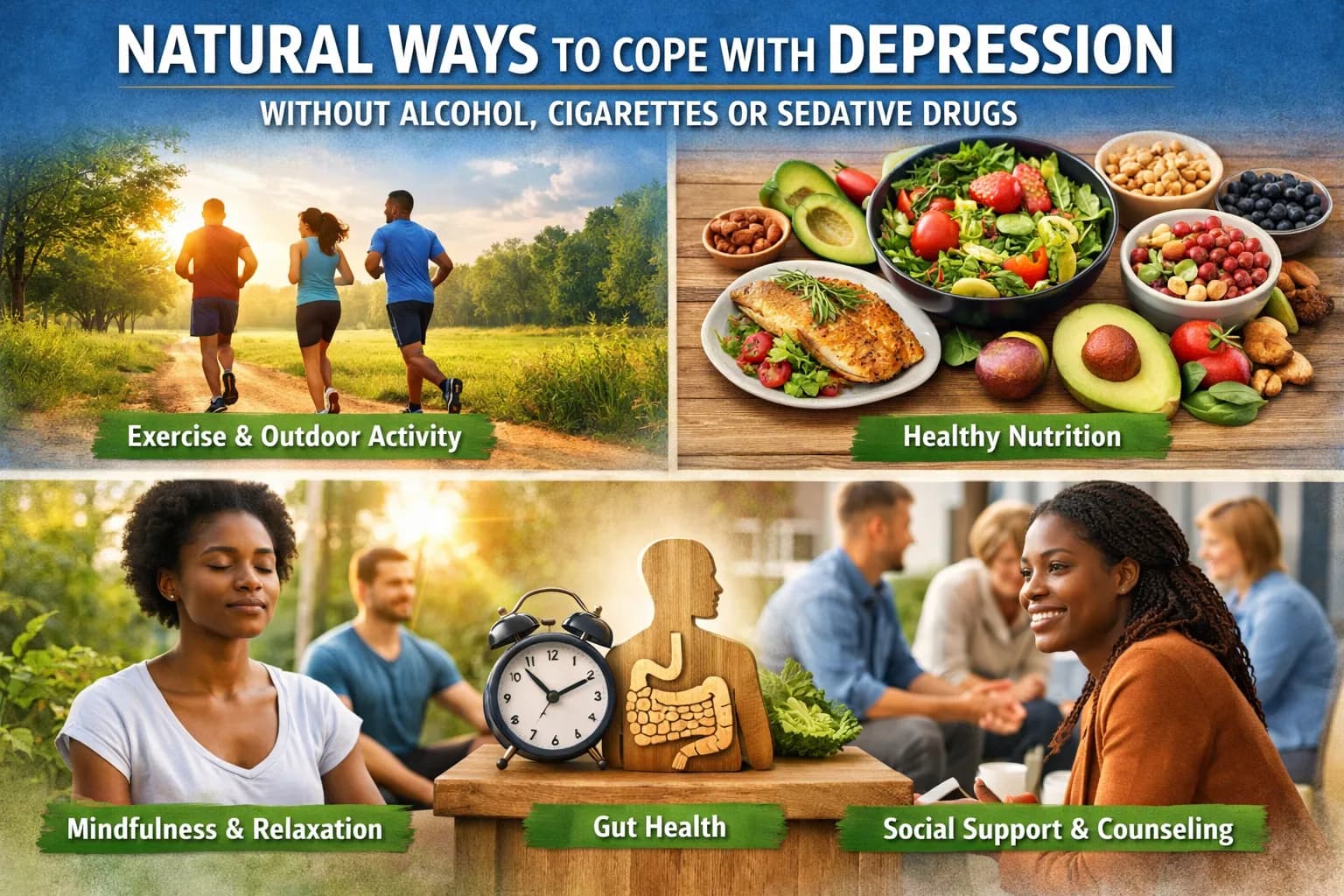 Natural Ways to Cope With Depression Without Alcohol, Cigarettes or Sedative Drugs