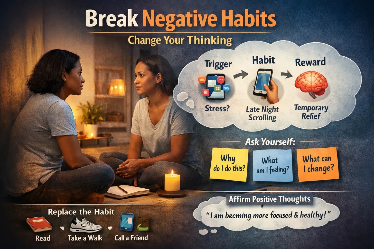 The Power of Self Conversation in Breaking Harmful Habits
