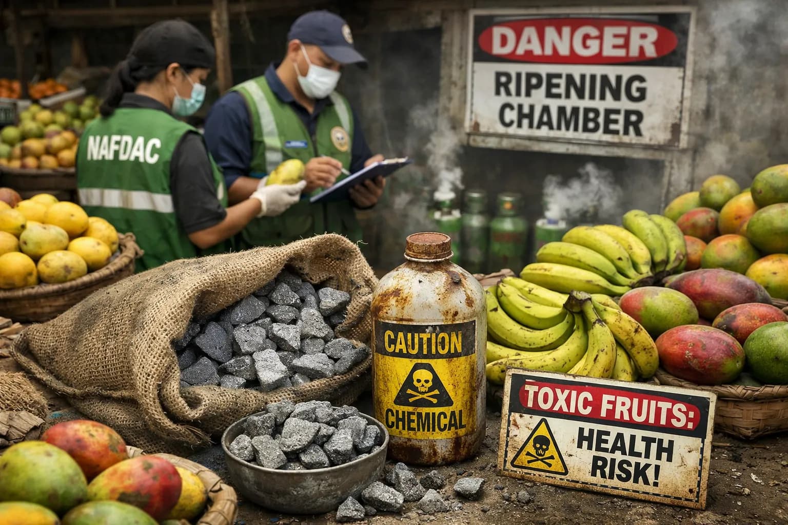 NAFDAC Exposes Illegal Chemical Ripening of Fruits, Warns of Serious Health Risks