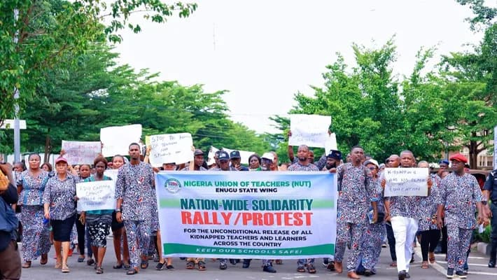 Enugu Teachers Protest Oyo Kidnappings as School Security Failures Spread Beyond Conflict Zones