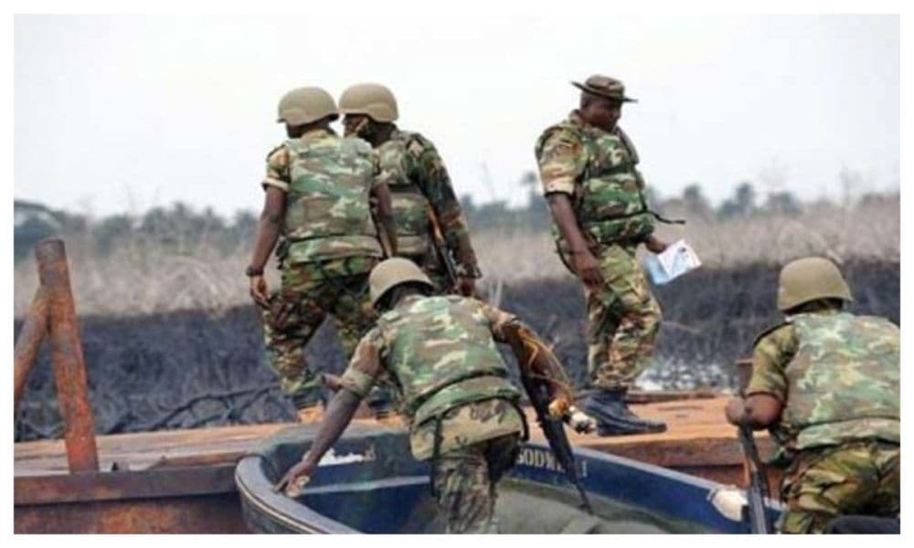 Nigerian Navy destroys nine illegal refining sites, recovers 104,000 litres of suspected stolen crude in Bonny